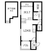 ハーモニーテラス八熊Ⅱの間取り画像