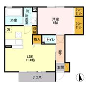 メイプルリーフ Dの間取り画像