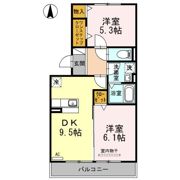 ファミールシミズ Dの間取り画像