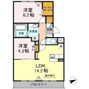 ブランネージュ B棟の間取り画像