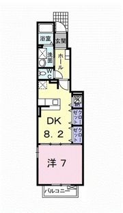 エスターテ アイリス Bの間取り画像