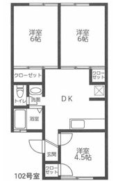 クレスト南越谷の間取り画像