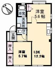 レーヴィンスKASEN 咲の間取り画像