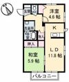 グランカーサ安岡 Ⅴ棟の間取り画像