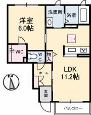 シャーメゾンHANA A棟の間取り画像