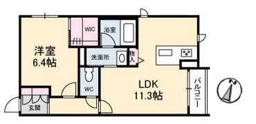GRANTAGE下関Ⅵの間取り画像