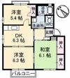 ハイツ楓 B棟の間取り画像