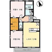 グランシャリオⅡ ﾘｰﾌﾞﾗ棟の間取り画像
