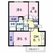 ニューキャッスル宮本の間取り画像
