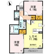 アークタウン三ツ藤 Bの間取り画像