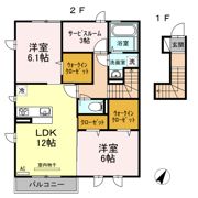 グローリータウン Aの間取り画像