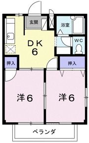 エルカーサ岩澤 Aの間取り画像
