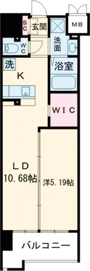 ウィングス西小倉の間取り画像
