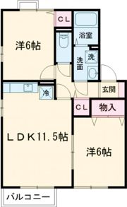 グランモアJ Bの間取り画像