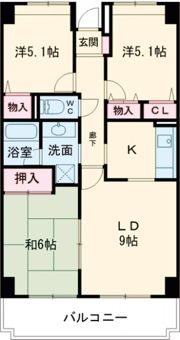 ルテシア新狭山の間取り画像