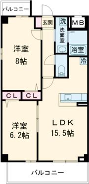 アルバグランデ三ツ矢橋の間取り画像