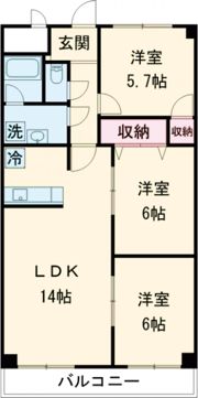 プロミネント四日市の間取り画像