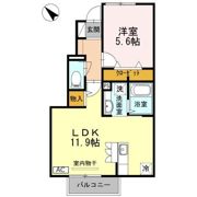 フラワーヒルズ藤の間取り画像