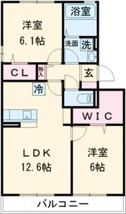 ラパン学研台 A棟の間取り画像
