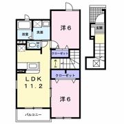 アバンツァートカーサ溝Cの間取り画像