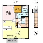 グレイスアベニュー一身田 Aの間取り画像
