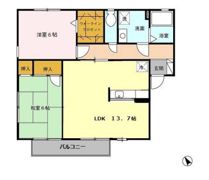 グリーンハイム B棟の間取り画像