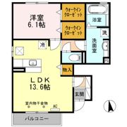 アベニール小黒田 Bの間取り画像