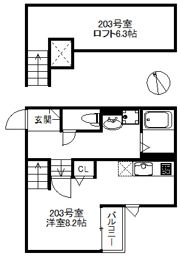 グレートフル八田の間取り画像