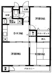 ハイデンス桶川Ⅱの間取り画像