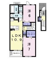 プリティハウス若津 Ⅱの間取り画像