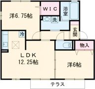 サンポーチ陽だまり Aの間取り画像