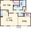 サンポーチ陽だまり Aの間取り画像