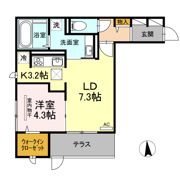 メルベーユ阿恵 A棟の間取り画像
