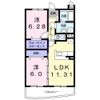 アベニール三鷹 Rの間取り画像