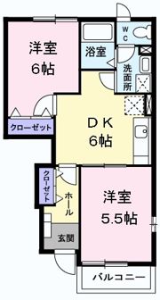 ヴィーヴル ローマⅡの間取り画像