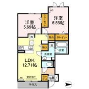 サニープレイス十一屋 E棟の間取り画像