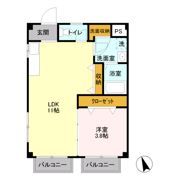 越山マンションの間取り画像