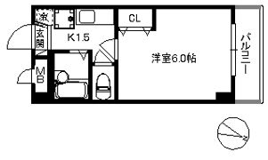 ガーデンパレス西新の間取り画像