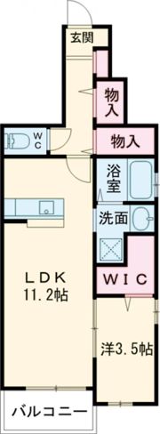 レガリア陣原Aの間取り画像