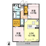 クレセール・コンテス仙波の間取り画像