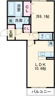 イオメール折尾 A棟の間取り画像