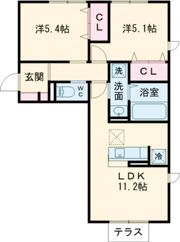 イオメール折尾 B棟の間取り画像