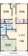 フレグランス春日の間取り画像