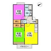 メロディハイツ乙金の間取り画像