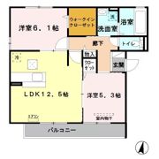 ディアコート Ⅱの間取り画像