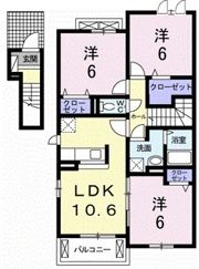 レクイアーレ72 Cの間取り画像