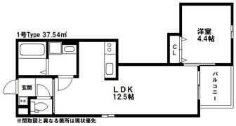 サニーガーデン古賀の間取り画像