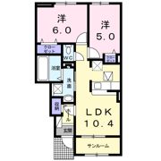 アンジェラ Bの間取り画像