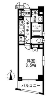 レジディア中落合 Aの間取り画像
