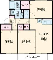 ラフィーネ 水巻 C棟の間取り画像